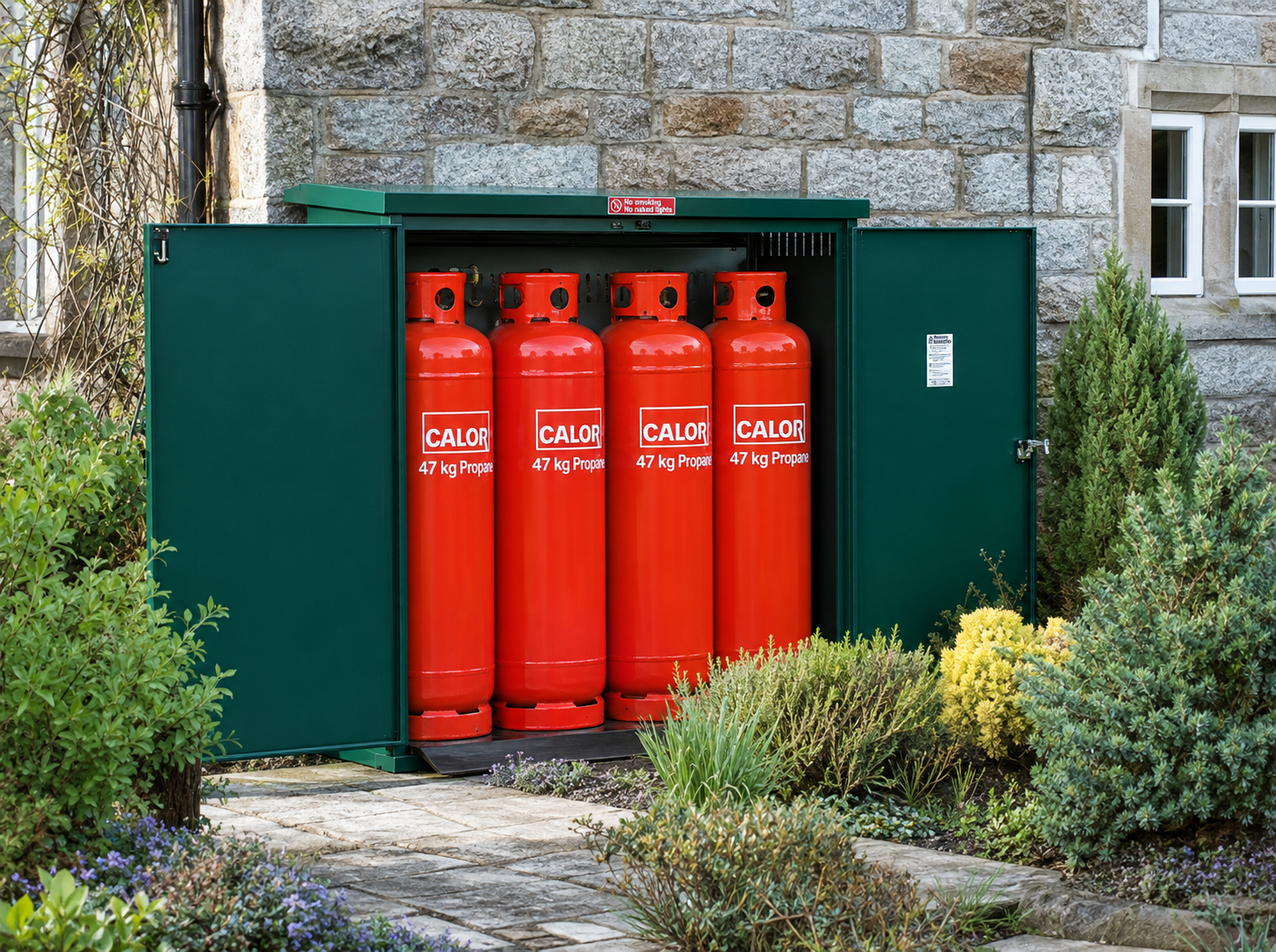 LPG gas cylinder storage cabinet