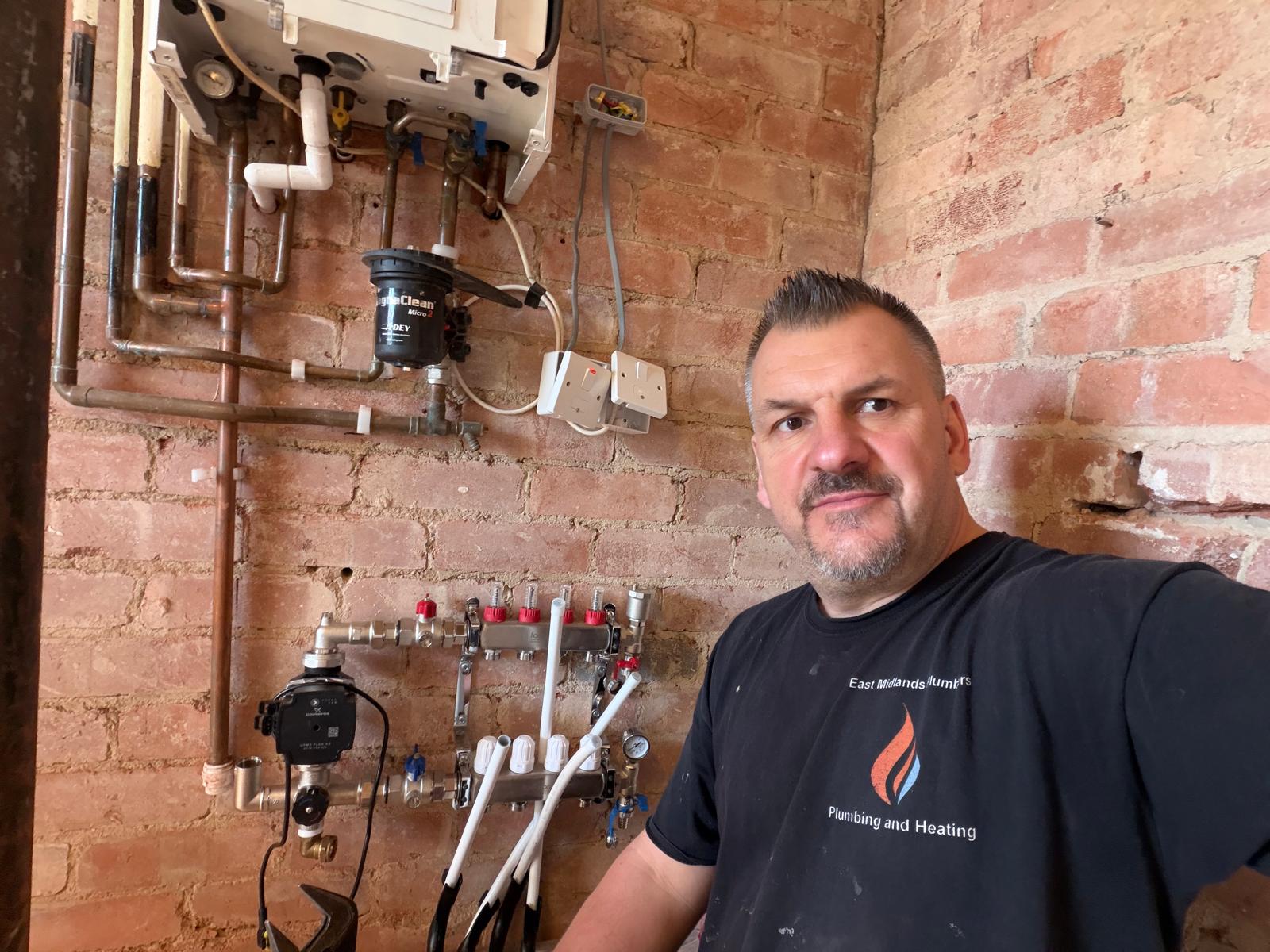 Recent plumbing and heating job
